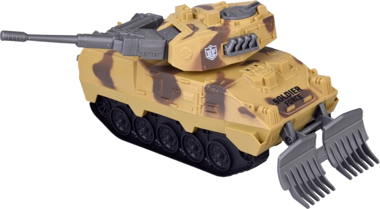 Panzer mit drehbarem Turm und Räumschild