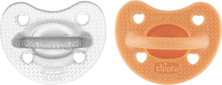 Chicco Schnuller Physio Luxe orange-grau 6–16 Monate, 2 Stk.