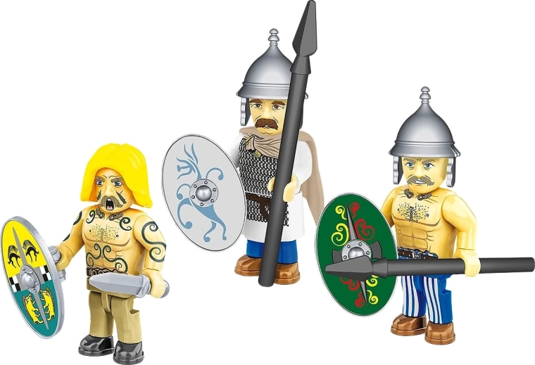 Drei detailliert bedruckte keltische Kämpfer