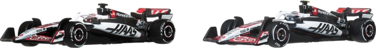 Zwei lizenzierte Haas-F1-Fahrzeuge aus der Saison 2025