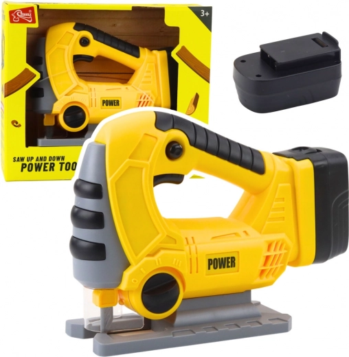 Kinder-Akku-Stichsäge mit Licht- und Soundeffekten – Gelb