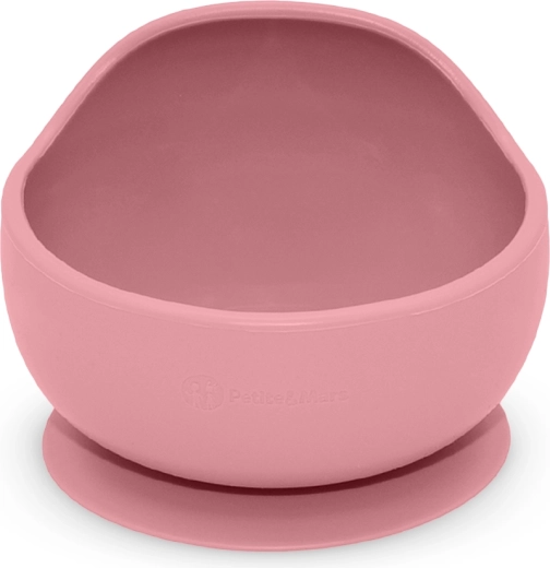 Petite&Mars Silikonschüssel mit Saugnapf Take&Match dusty rose 6m+