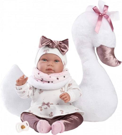 Llorens Neugeborenes realistische sprechende Puppe 44 cm mit weichem Körper