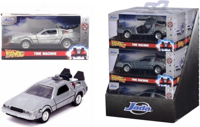 Metallmodellauto Zurück in die Zukunft DeLorean Time Machine 1:32 mit öffnenden Türen