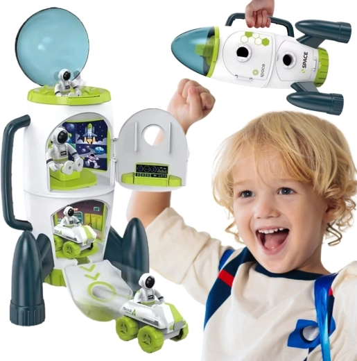 Interaktive Weltraumrakete Woopie mit Licht und Sound