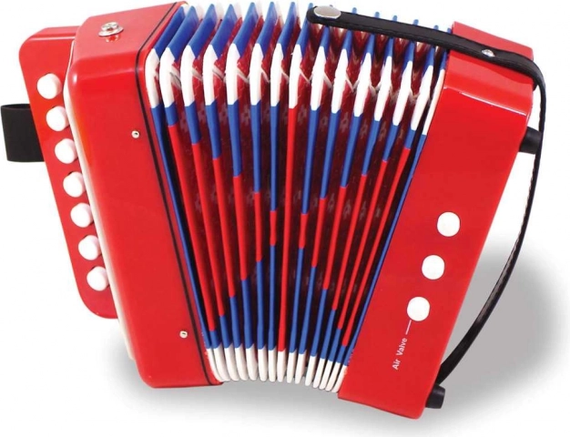 Blau-weiß-rotes Kinderakkordeon VILAC
