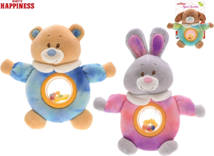 Plüschtier mit Rassel Baby Happiness 17 cm