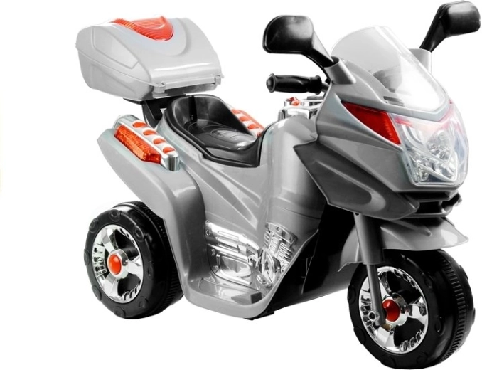 Elektrisches Kinder-Dreirad-Motorrad in Silber