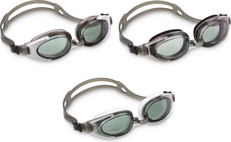 INTEX Schwimmbrille weiß, beschlagfrei und mit UV-Schutz