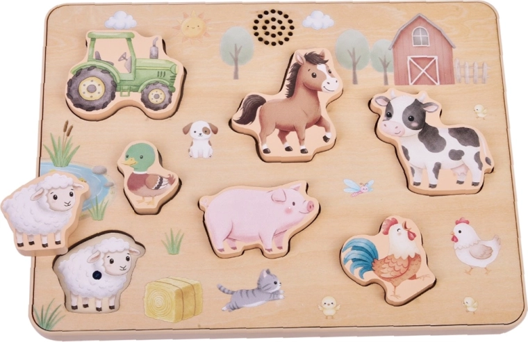 2Kids Toys Einlegepuzzle mit Bauernhofgeräuschen