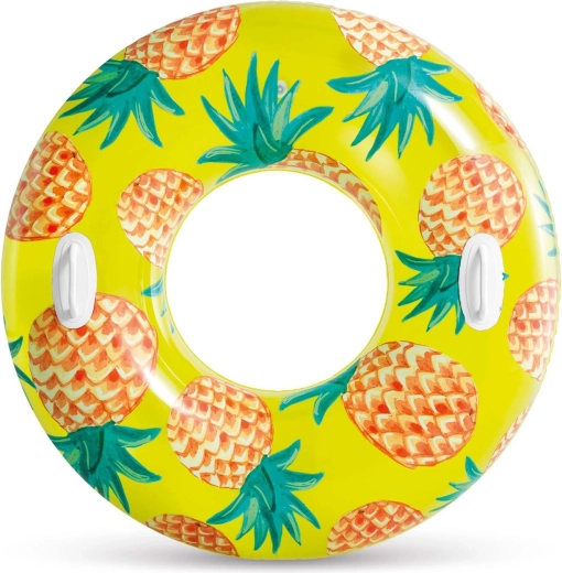 Aufblasbarer Ananas-Schwimmring 107 cm Intex