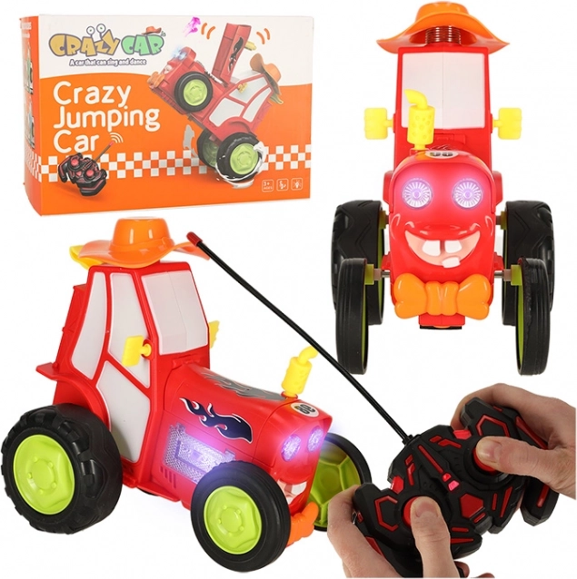 Springender und tanzender RC-Traktor mit Fernsteuerung – rot