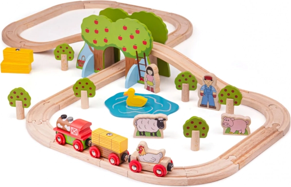 Holzeisenbahn Bauernhof von Bigjigs Rail