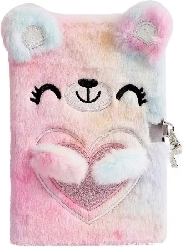 Plüsch-Tagebuch mit Bär und Schloss