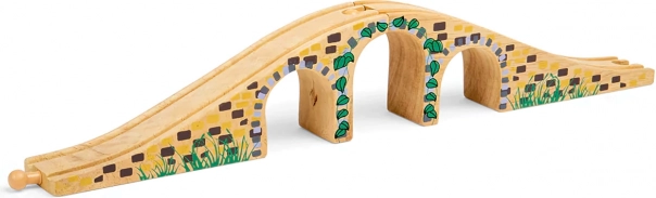 Bigjigs Rail hölzerne dreibogige Brücke für Holzeisenbahn