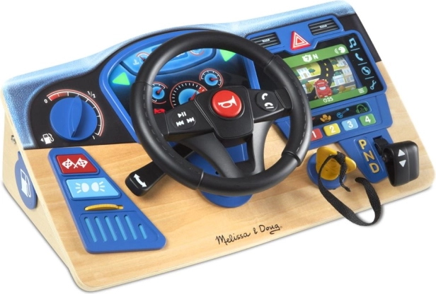 Interaktives Holz-Armaturenbrett mit Lenkrad MELISSA & DOUG VROOM AND ZOOM
