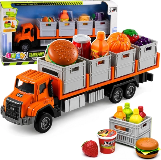 Transport-LKW mit Lebensmitteln 1:55 orange