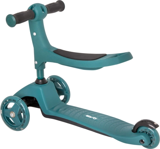 2-in-1: Rutschfahrzeug mit Sitz und Scooter