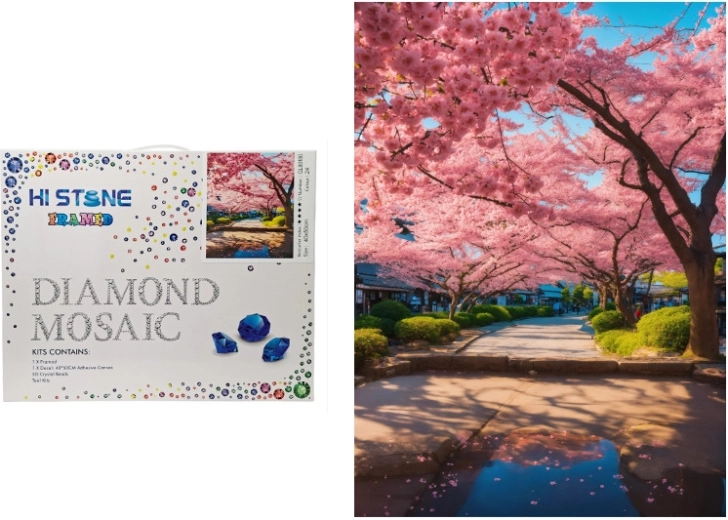 Diamantmosaik Blühende Sakura