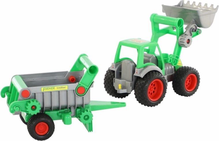 Kippbarer Anhänger mit aufklappbarer Heckklappe