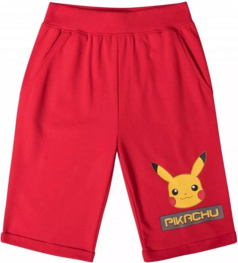 Rote Baumwoll-Bermudashorts Pokémon