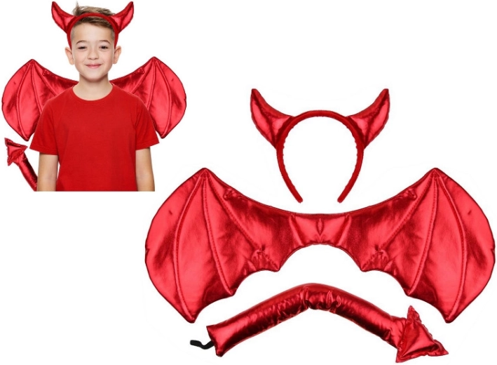 Set mit roten Teufels-Accessoires