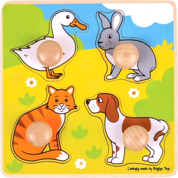 Einlegepuzzle Haustiere