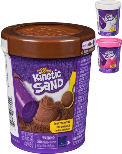 Spin Master Kinetic Sand Kinetic-Sand-Eiscreme im Becher mit Schaufel – 1 Stück