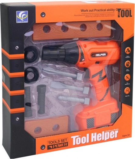 Elektrische Bohrmaschine für Kinder mit Zubehör