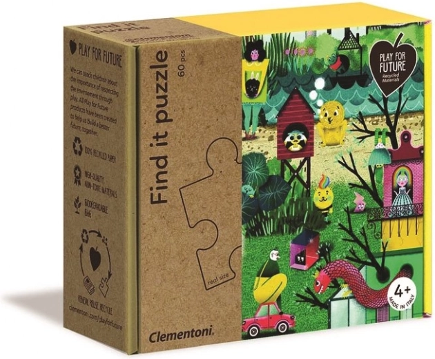 CLEMENTONI Play For Future Puzzle mit Bildsuche Herbst 60 Teile