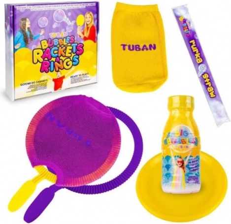 Set aus Blasenrakete und Ringen