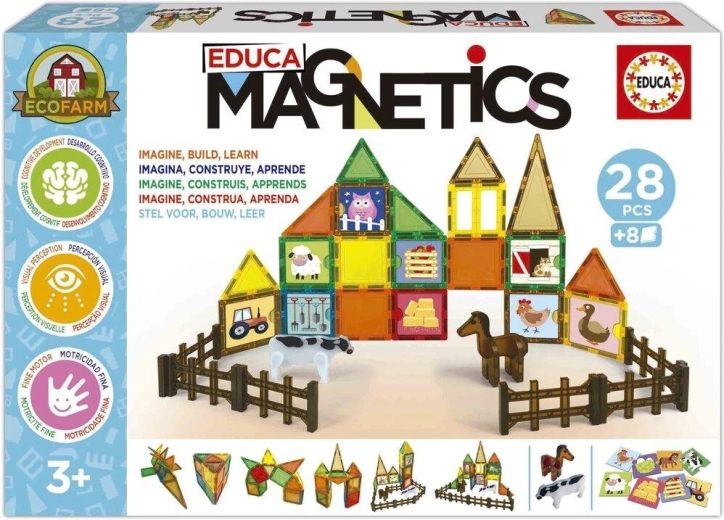 Educa Magnetbaukasten Magnetics Öko-Bauernhof 28 Teile