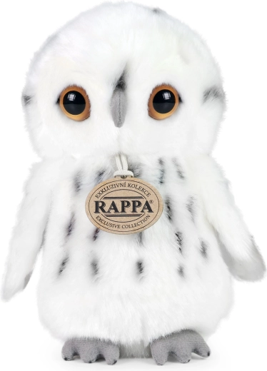 Rappa Plüsch-Eule in Weiß, 18 cm, umweltfreundlich