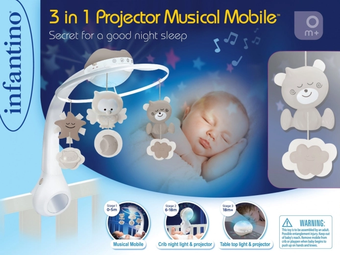 Musik-Mobile 3-in-1 INFANTINO – Beige