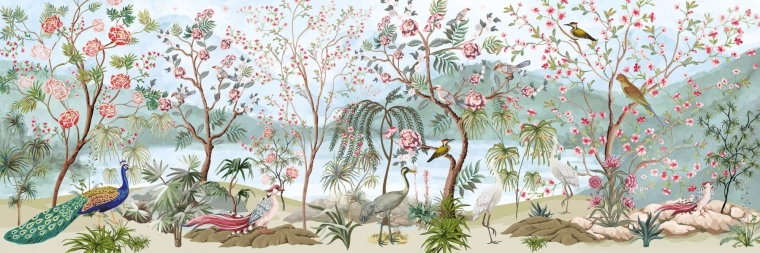 Interdruk Panoramapuzzle Geheimer Garten Vogelwelt 1000 Teile