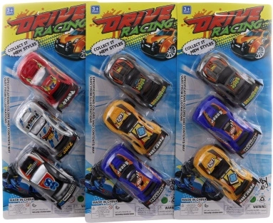 Set aus Kunststoffautos