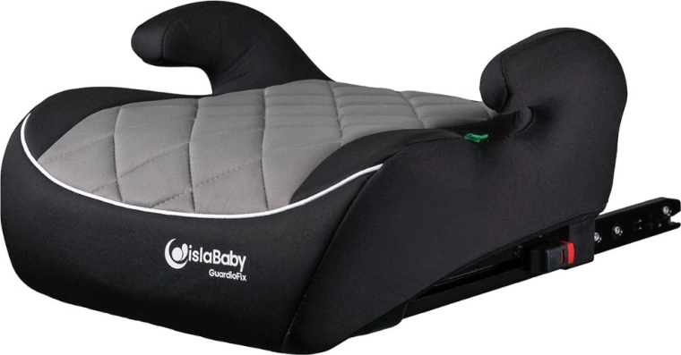 IslaBaby GuardioFix Autositzkissen (Sitzerhöhung) mit ISOFIX 125–150 cm, grau