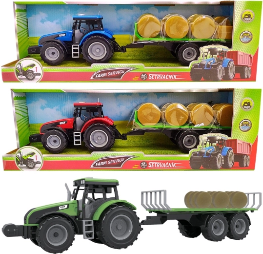 Traktor mit Heuwagen mit Geräuschen und Lichtern