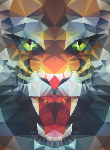 Puzzle Polygonaler Löwe 500 Teile Ravensburger