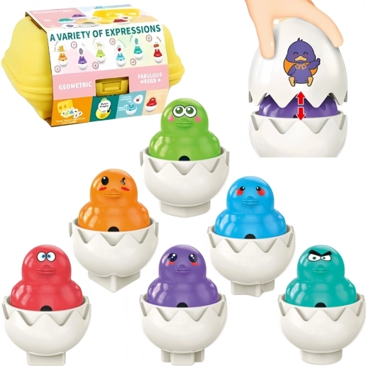 WOOPIE Mozaika Montessori Ei Sortierspiel 6 Stück