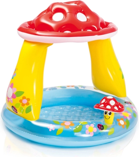 INTEX Kinder aufblasbares Planschbecken Fliegenpilz 102 × 89 cm