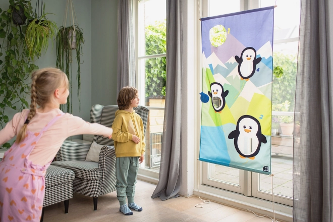 Füttere den Pinguin – Outdoor-Wurfspiel für Kinder