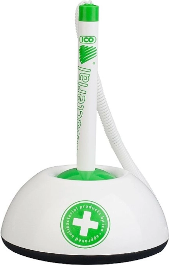 Kugelschreiber im Ständer mit antibakterieller Behandlung ICO