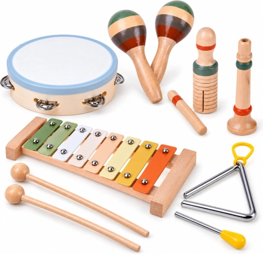 Holzset mit Musikinstrumenten für Kinder