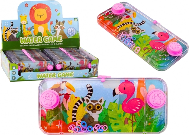 Wasser-Spiel Arcade-Konsole Pink Flamingo Lemuren Pad Wheels