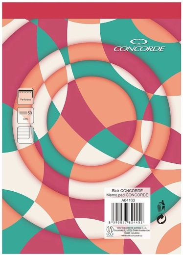 Block CONCORDE A5 liniert 8 mm, 50 Blatt
