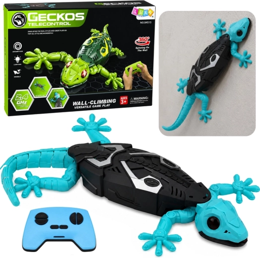 RC-Gecko mit Fernsteuerung, klettert an der Wand, 360°, blau