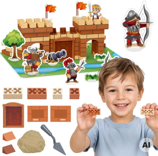 Woopie Baukasten Burg mit Ziegelsteinen - 1 Stück