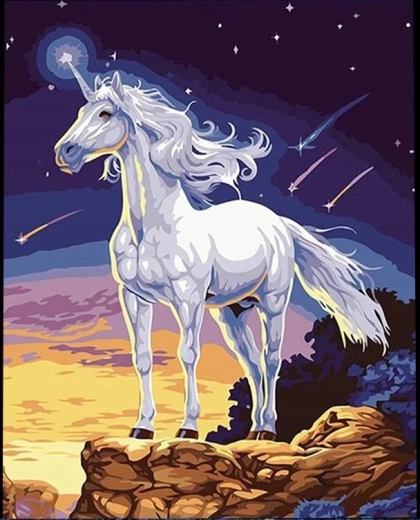 Malen nach Zahlen Majestätisches Einhorn 40 × 50 cm