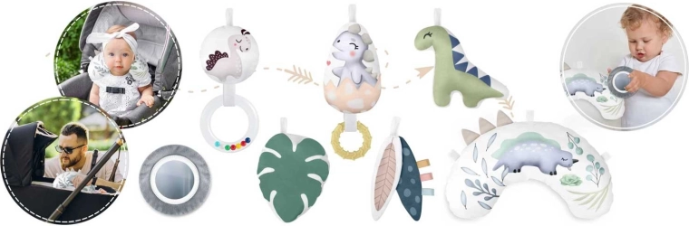 7 hängende Spielzeuge zur Sinnesförderung